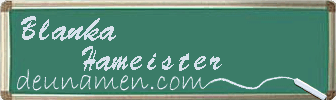 Blanka Hameister Visitenkarte